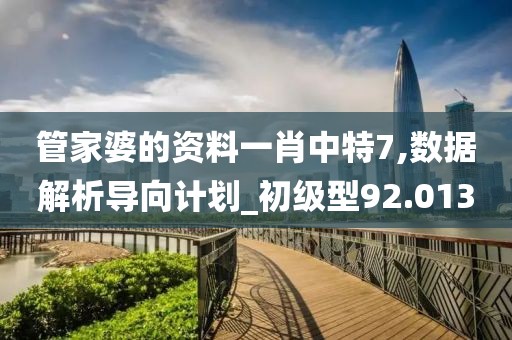 管家婆的资料一肖中特7,数据解析导向计划_初级型92.013