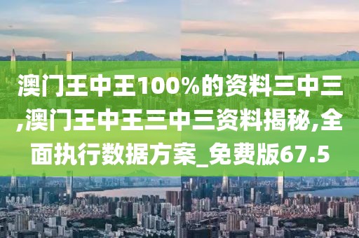 澳门王中王100%的资料三中三,澳门王中王三中三资料揭秘,全面执行数据方案_免费版67.5