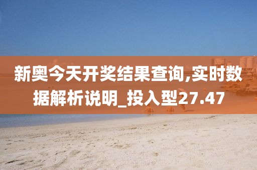 新奥今天开奖结果查询,实时数据解析说明_投入型27.47