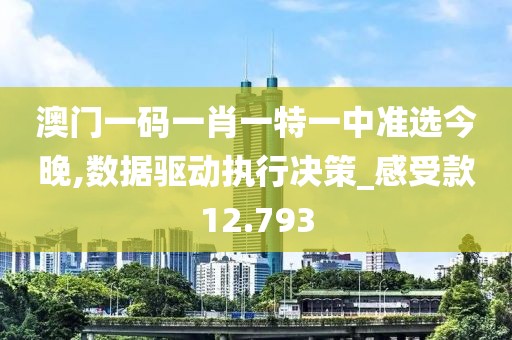 澳门一码一肖一特一中准选今晚,数据驱动执行决策_感受款12.793