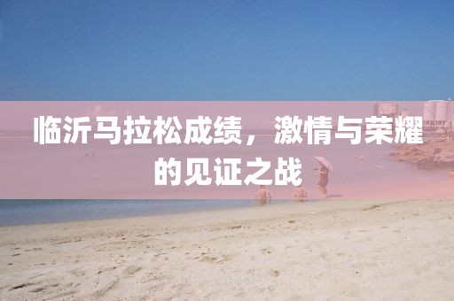 临沂马拉松成绩，激情与荣耀的见证之战