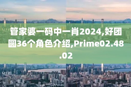 管家婆一码中一肖2024,好团圆36个角色介绍,Prime02.48.02