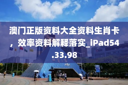 澳门正版资料大全资料生肖卡，效率资料解释落实_iPad54.33.98