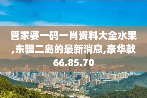 管家婆一码一肖资料大全水果,东疆二岛的最新消息,豪华款66.85.70