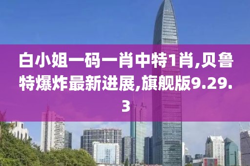 白小姐一码一肖中特1肖,贝鲁特爆炸最新进展,旗舰版9.29.3