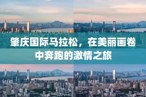 肇庆国际马拉松，在美丽画卷中奔跑的激情之旅