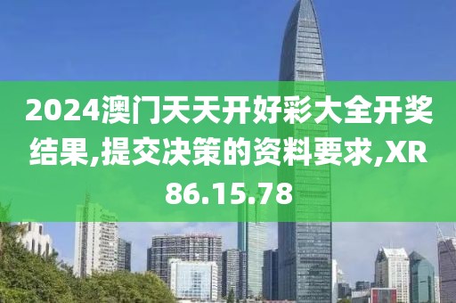 2024澳门天天开好彩大全开奖结果,提交决策的资料要求,XR86.15.78