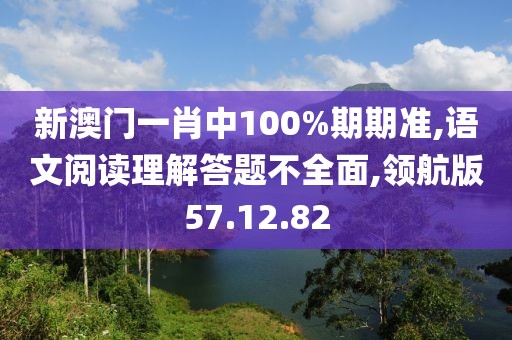 新澳门一肖中100%期期准,语文阅读理解答题不全面,领航版57.12.82