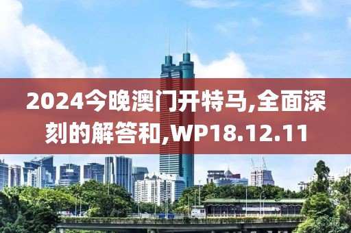 2024今晚澳门开特马,全面深刻的解答和,WP18.12.11