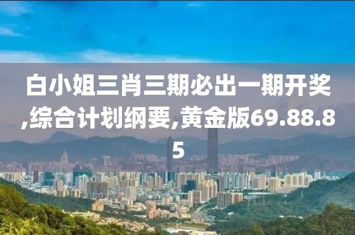 白小姐三肖三期必出一期开奖,综合计划纲要,黄金版69.88.85