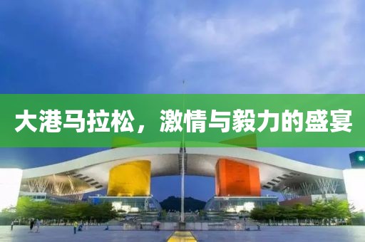 大港马拉松，激情与毅力的盛宴