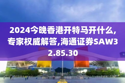 2024今晚香港开特马开什么,专家权威解答,海通证券SAW32.85.30