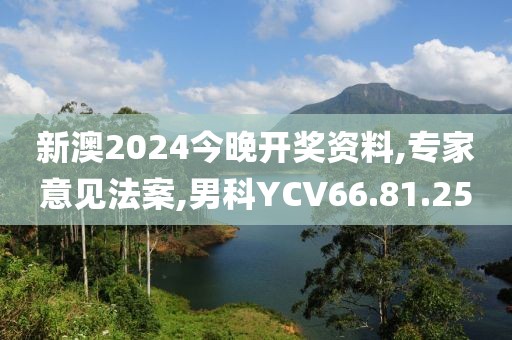 新澳2024今晚开奖资料,专家意见法案,男科YCV66.81.25