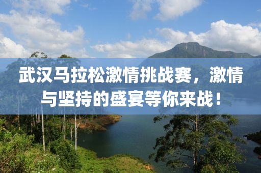 武汉马拉松激情挑战赛，激情与坚持的盛宴等你来战！