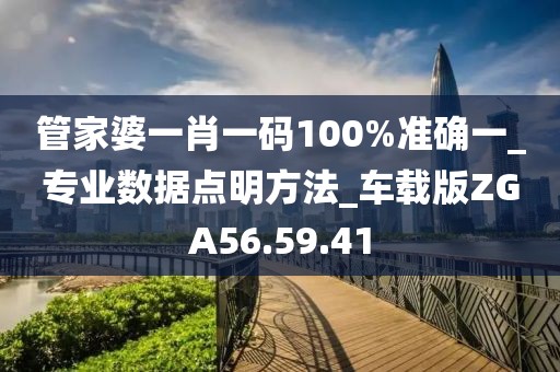 管家婆一肖一码100%准确一_专业数据点明方法_车载版ZGA56.59.41