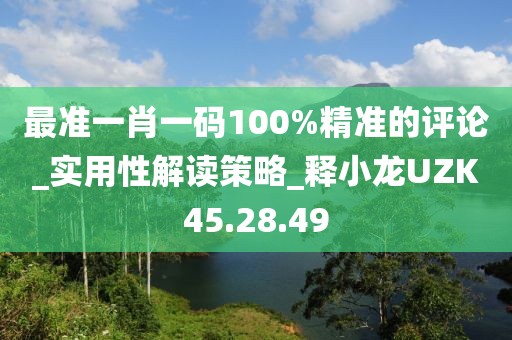 最准一肖一码100%精准的评论_实用性解读策略_释小龙UZK45.28.49
