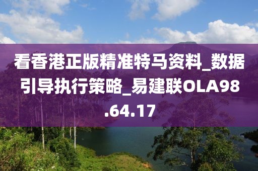 看香港正版精准特马资料_数据引导执行策略_易建联OLA98.64.17