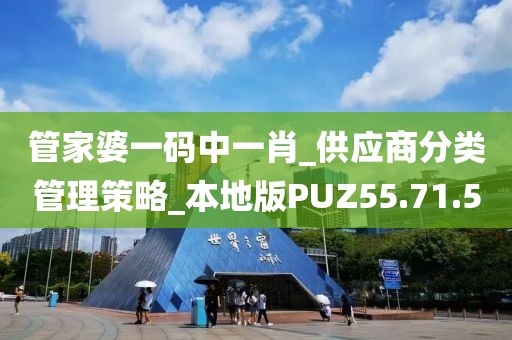 管家婆一码中一肖_供应商分类管理策略_本地版PUZ55.71.5