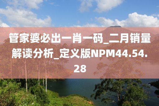 管家婆必出一肖一码_二月销量解读分析_定义版NPM44.54.28