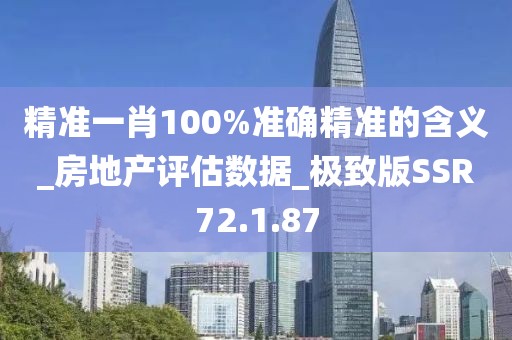 精准一肖100%准确精准的含义_房地产评估数据_极致版SSR72.1.87