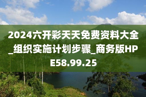 2024六开彩天天免费资料大全_组织实施计划步骤_商务版HPE58.99.25