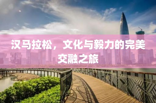 汉马拉松，文化与毅力的完美交融之旅