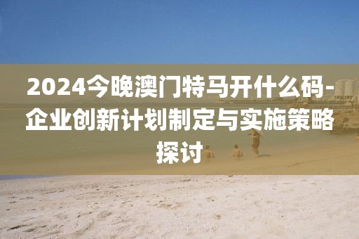 2024今晚澳门特马开什么码-企业创新计划制定与实施策略探讨