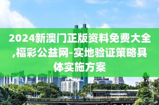 2024新澳门正版资料免费大全,福彩公益网-实地验证策略具体实施方案