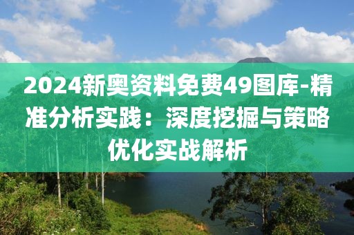 2024新奥资料免费49图库-精准分析实践：深度挖掘与策略优化实战解析