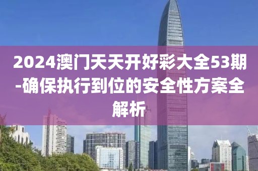 2024澳门天天开好彩大全53期-确保执行到位的安全性方案全解析