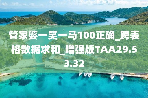 管家婆一笑一马100正确_跨表格数据求和_增强版TAA29.53.32