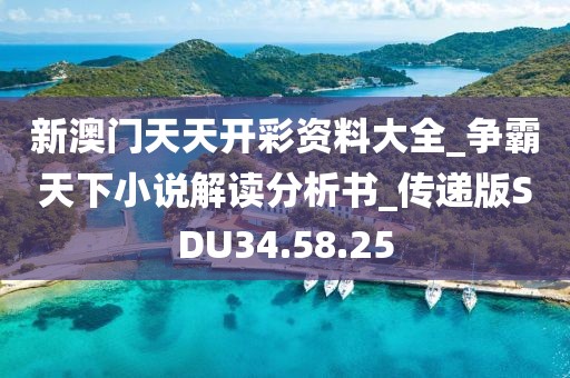 新澳门天天开彩资料大全_争霸天下小说解读分析书_传递版SDU34.58.25