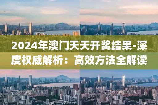2024年澳门天天开奖结果-深度权威解析：高效方法全解读