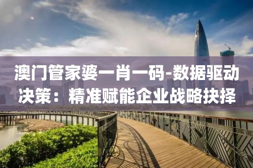 澳门管家婆一肖一码-数据驱动决策：精准赋能企业战略抉择