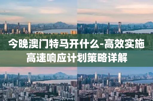 今晚澳门特马开什么-高效实施高速响应计划策略详解