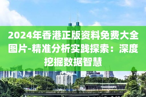 2024年香港正版资料免费大全图片-精准分析实践探索：深度挖掘数据智慧