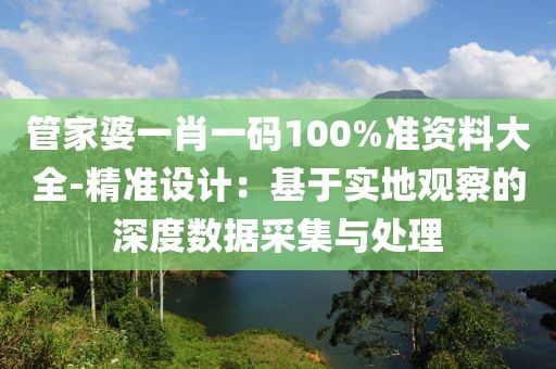 管家婆一肖一码100%准资料大全-精准设计：基于实地观察的深度数据采集与处理