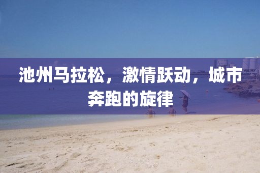 池州马拉松，激情跃动，城市奔跑的旋律