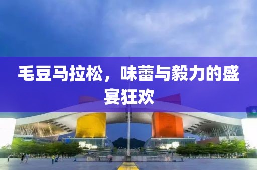 毛豆马拉松，味蕾与毅力的盛宴狂欢