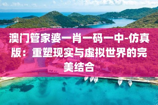 澳门管家婆一肖一码一中-仿真版：重塑现实与虚拟世界的完美结合