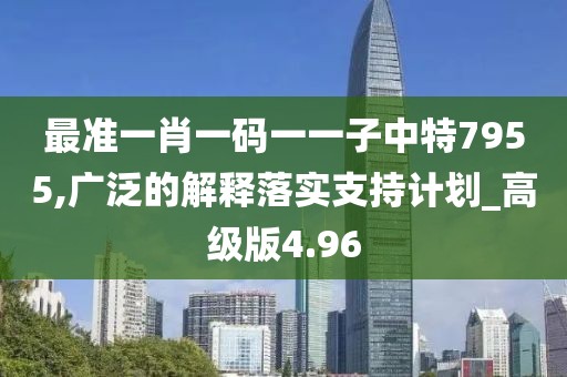 最准一肖一码一一子中特7955,广泛的解释落实支持计划_高级版4.96