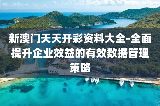 新澳门天天开彩资料大全-全面提升企业效益的有效数据管理策略