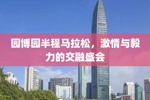 园博园半程马拉松，激情与毅力的交融盛会