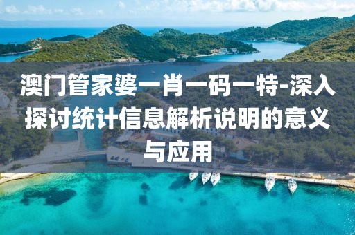 澳门管家婆一肖一码一特-深入探讨统计信息解析说明的意义与应用