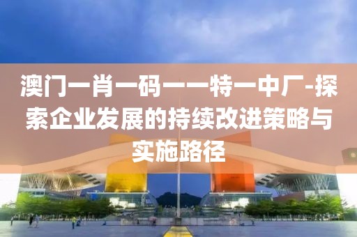 澳门一肖一码一一特一中厂-探索企业发展的持续改进策略与实施路径
