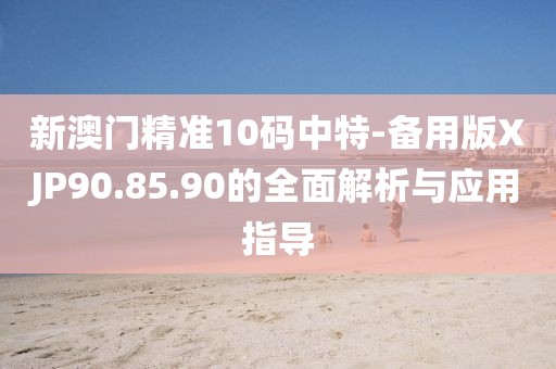 新澳门精准10码中特-备用版XJP90.85.90的全面解析与应用指导