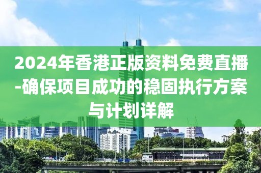 2024年香港正版资料免费直播-确保项目成功的稳固执行方案与计划详解