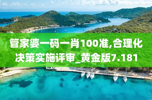 管家婆一码一肖100准,合理化决策实施评审_黄金版7.181