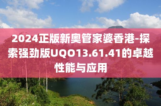 2024正版新奥管家婆香港-探索强劲版UQO13.61.41的卓越性能与应用