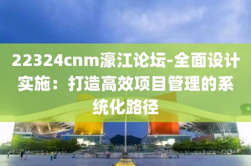 22324cnm濠江论坛-全面设计实施：打造高效项目管理的系统化路径